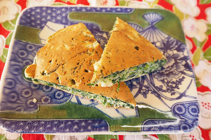 ホウレン草のホットケーキ