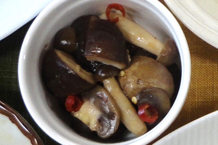 シイタケのオイル漬け