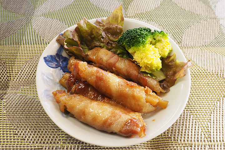ゴボウの豚バラ肉巻き