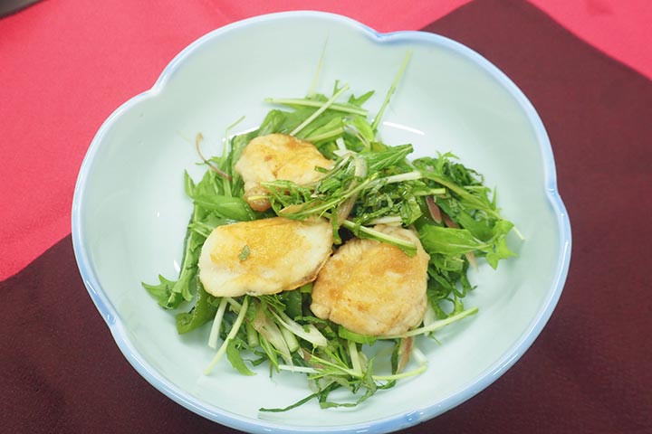 鶏ささみの香味野菜乗せ