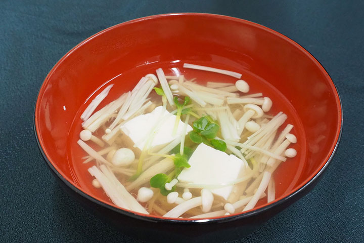 豆腐とえのきのお吸い物