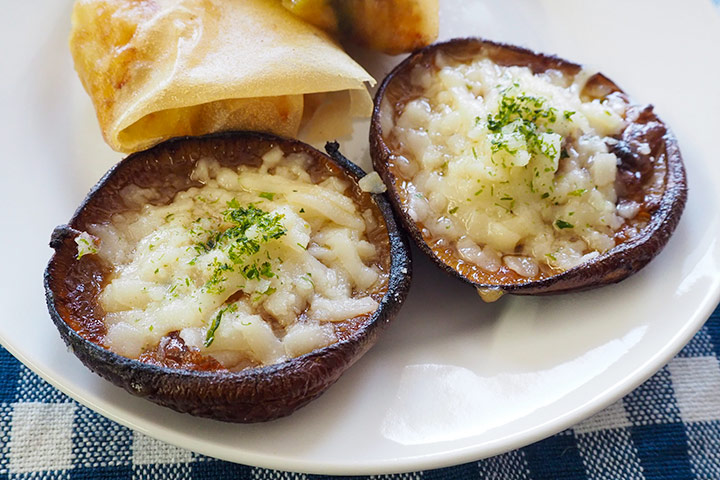 シイタケのしょう油チーズ焼き