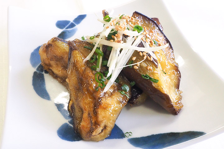 とろとろ焼ナス甘酢がらめ