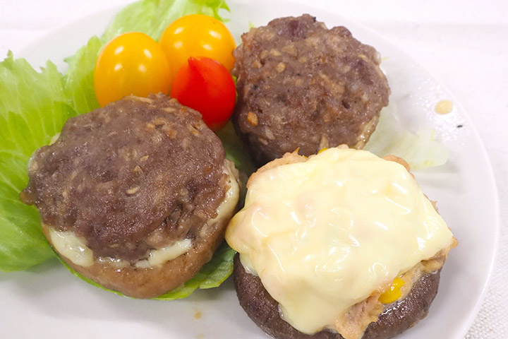シイタケのチーズ肉詰め